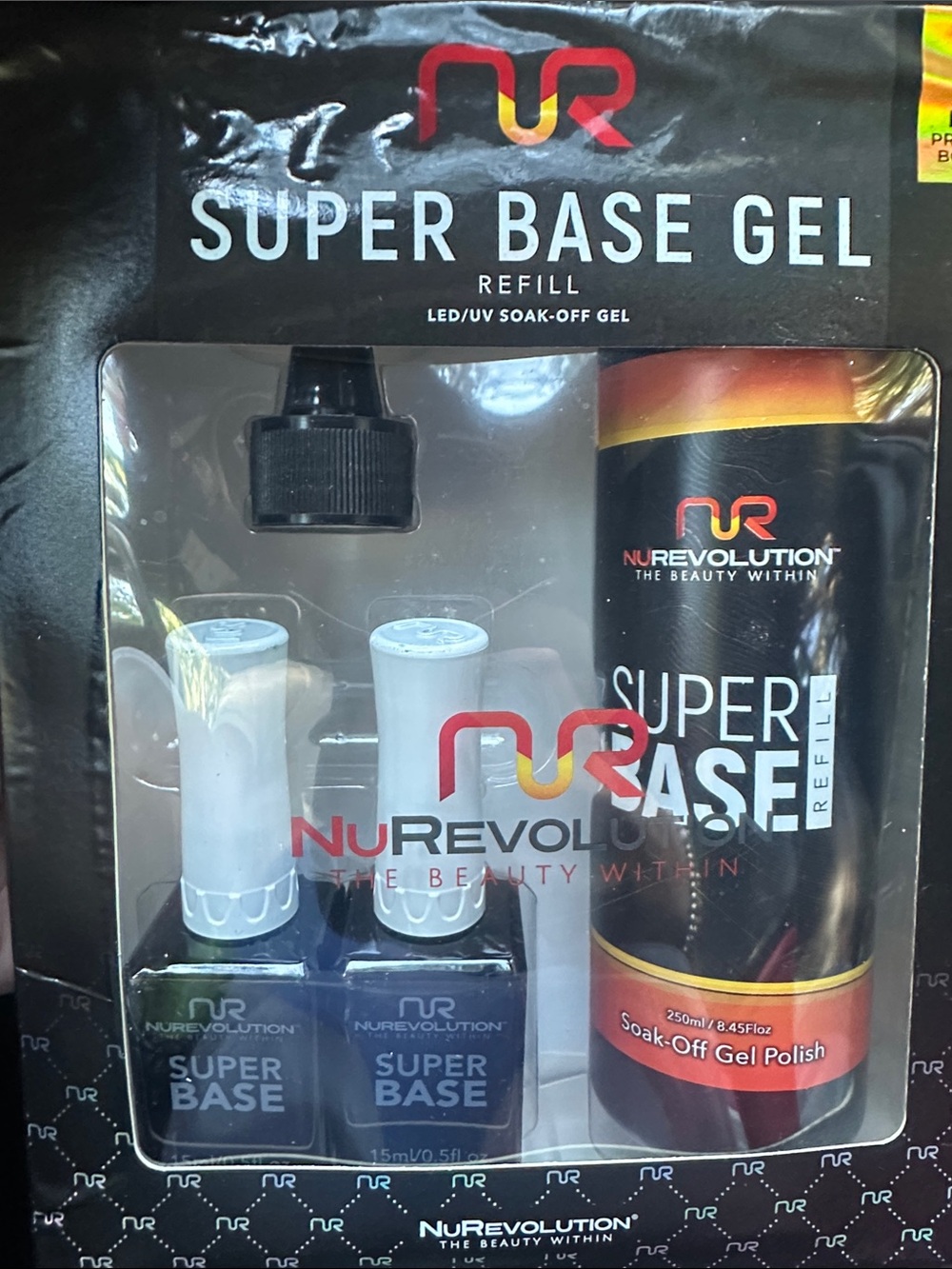 Revolution Super Base Gel Refill Kit - Black and Silver